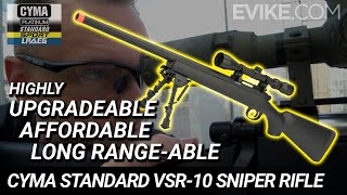 Highly Upgradeable Affordable amp Long Rangeable  CYMA VSR10 Airsoft Sniper Rifle Review [upl. by Narot]