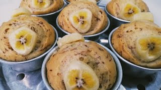 Steamed Fluffy Banana Cup Cake Still soft next day  Apam Pisang Kukus [upl. by Anirbac53]