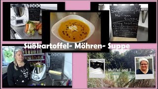 vegetarische Süßkartoffel Möhren Suppe im Thermomix eigentlich sogar vegan [upl. by Nnaeus496]