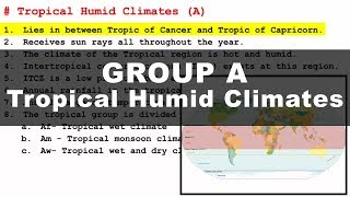 Koppen Scheme  Tropical Humid Climate A  UPSC IAS Geography [upl. by Hildick]