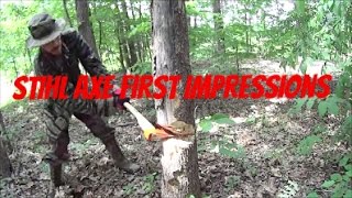 Stihl Universal Woodcutter Forestry Axe First Impressions [upl. by Philan]