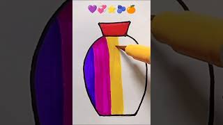 💜💞⭐🫐🍊 colouring video drawing youtubeshorts art [upl. by Roque]