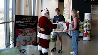 Christmas in August Santa visits Allston Stop amp Shop [upl. by Harat190]