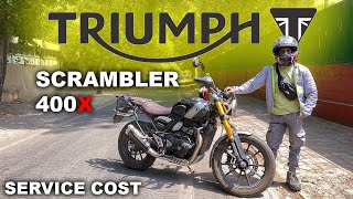 Triumph Scrambler 400 X First service  scrambler 400 x triumphscrambler400x scrambler400x bike [upl. by Chlori]