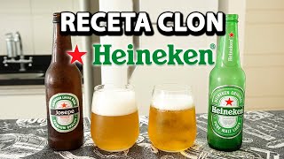 🍺🍺 Cómo hacer Cerveza Heineken casera 🟩 Receta cerveza Lager Artesanal [upl. by Nakeber]