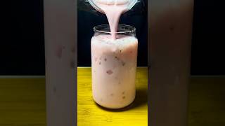 Strawberry Milkshake 🍓  Foodie One  asmrsounds drink cocktail cocktailreview experiment [upl. by Forward87]