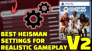 BEST HEISMAN Slider Set for Realism V2  College Football 25 [upl. by Andri956]