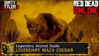 Red Dead Online Legendary Maza Cougar Legendary Animal Guide Naturalist Role RDR2 [upl. by Ahsaenat]