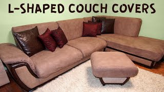 Sofa Slipcovers for LShaped Sofas DIY Tutorial [upl. by Idell]