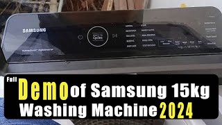 Samsung Washing Machine full Demo of 15kg and how to operate [upl. by Seagrave141]