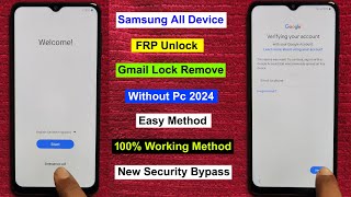 quotNew Method 2024quot Samsung All Model Frp Bypass Android 11121314  Gmail Account Remove Without Pc [upl. by Sarad]