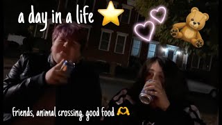 a day in my life vlog  friends animal crossing good food [upl. by Akiner176]