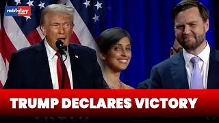 US Elections 2024 Donald Trump vows ‘golden age of America’ thanks Americans and family [upl. by Norah]