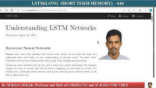 LSTM  LONG SHORT TERM MEMORY 644 [upl. by Suivat]