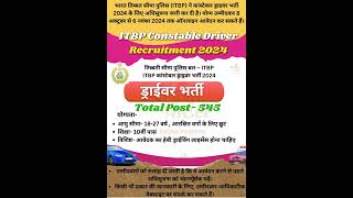 ITBP Constable Driver Recruitment 2024 [upl. by Ahsinek]