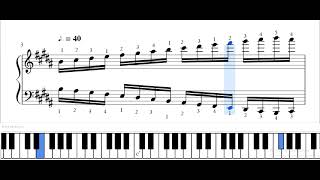 SCALE IN CONTRARY MOTION IN KEY B MAJOR [upl. by Aaronson148]