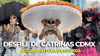 Así se vivió el ESPECTACULAR DESFILE DE CATRINAS en la CIUDAD DE MÉXICO 2024 🇲🇽 recorrido completo [upl. by Colley]