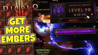 Get MORE Hellforge EMBERS  40 Second GR90 Crusader Build Diablo 3 [upl. by Irrak386]