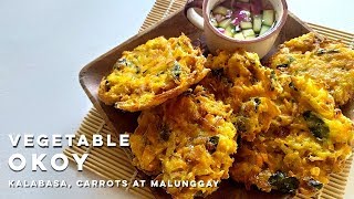 Vegetable Okoy  Ukoy Recipe Kalabasa Carrots and Malunggay [upl. by Bartholomew]