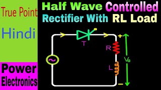 🔴 Single Phase Half Wave Controlled Rectifier With RL Load  in Hindi [upl. by Viki]