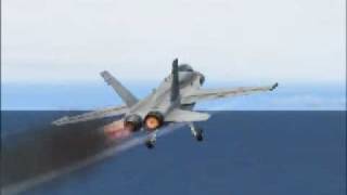 FSX F18 engine failure DURING catapault launch [upl. by Aicirt614]