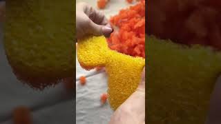 ASMR soapy 2 layer plastic sponge rip asmr rippingsponges spongeripping oddlysatisfying [upl. by Alexio]