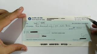 How to fill a cheque in english  How to fill cheque  How to fill sbi check [upl. by Zaslow]