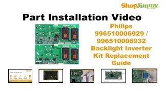 LCD TV Repair Philips 996510006929996510006932 Backlight Inverter Kit Replacement Guide [upl. by Eneleh]