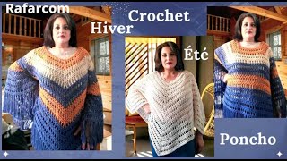 Droitiers crochet poncho hiver ou été [upl. by Chernow]