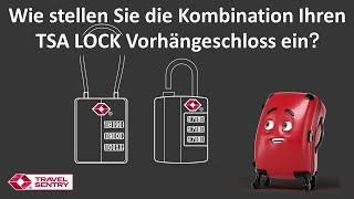 Einstellen Travel Sentry Approved TSA LOCK Zahlenschloss [upl. by Eninej880]