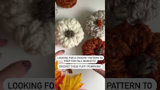 Follow along with my full tutorial to crochet your own Puffy Pumpkin crochet crochetpumpkin [upl. by Stuart]