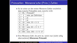 Primzahlen Folge 12 Mersennesche Zahlen [upl. by Hobey333]