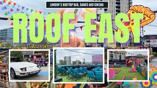 Roof East  Londons Rooftop Bar Games and Outdoor Cinema [upl. by Hanny560]