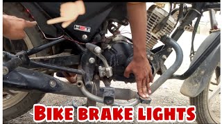 Bike brake lightsfix light in bikegadi mein light kaise lagayehow to make light in bike [upl. by Cosme788]