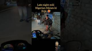 Late night Nigerian maam Ride rapido uber shorts viralshorts motovlog riderapp roadie [upl. by Annanhoj127]