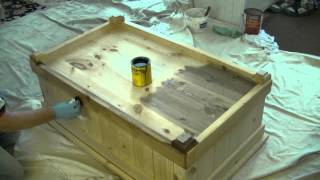 How To Stain Pine Furniture  Solvent based Stain [upl. by Nilved]