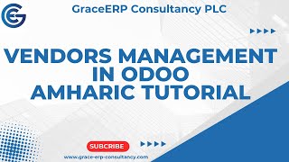 Vendors Management in odoo 16 Purchase Module  Amharic Tutorial [upl. by Georgine]