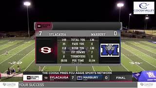 Sylacauga vs Marbury on The Coosa Pines FCU Aggie Sports Network [upl. by Eesac887]