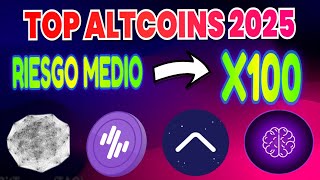 Las MEJORES CRIPTOMONEDAS altcoins para 2025 con MUCHO POTENCIAL 😲 RIESGO MEDIO [upl. by Launce]