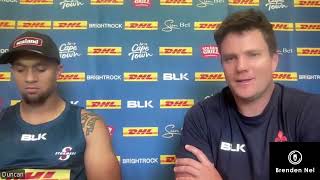 STORMERS Press conference with Dawie Snyman and Leolin Zas [upl. by Sleinad]