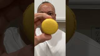 👂 ASMR TIPIAK FRENCH MACARON SWEET DESSERT LEMON FLAVOR AND EATING SOUNDS 👂 asmr shorts [upl. by Ydnyc]