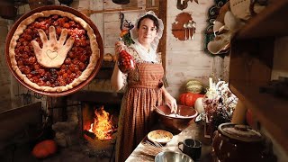 Making a Cherry Pie in 1808 No Talking Real Historic Recipes Cherry Currant Pie [upl. by Steinberg397]