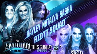 Sasha Banks Bayley amp Natalya vs The Riott Squad  WWE Evolution 2018  WWE 2K20 [upl. by Husein180]