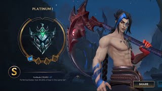 Wild Rift  Blue Kayn Jungle  Platinum I  Season 15 No Commentary [upl. by Bull767]