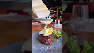 Melting Raclette Cheese 🧀🔥 on Juicy Steak 🥩  Ultimate Cheesy Steak Combo cheese steak [upl. by Madox569]