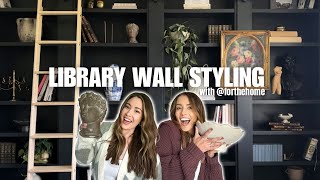 DIY IKEA BILLY BOOKCASE LIBRARY WALL Styling my BuiltIn Bookshelves with forthehome [upl. by Jackqueline]