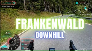 Downhill im Frankenwald  3km Abfahrt von Neufang nach Steinwiesen mit data overlay 🇩🇪 [upl. by Strohl]