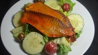 Ensalada con pescado tilapia al horno [upl. by Aldin993]