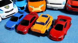 초속변형 자이로제타 미니 4종류와 또봇 장난감 GyroZetter mini car toys [upl. by Remmer]