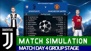 JUVENTUS vs MANCHESTER UNITED  Full Match HD  UEFA CHAMPIONS LEAGUE MATCH DAY 4 SIMULATION [upl. by Noerb]